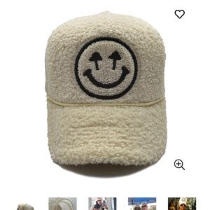 Cream Smiley Face Women's Hat